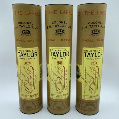 Colonel EH Taylor Small Batch Bourbon Tubes Empty Set of 3   History American