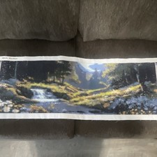 Finished diamond painting Landscape Waterfall 90x35cm  