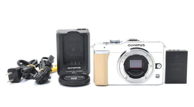 Olympus PEN E-PL1 White Mirrorless SLR Camera 12.3MP Tested w/ Battery, Charger