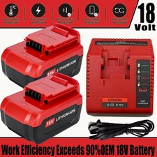 2Pack 18 Volt 6.0/8.0Ah Lithium Battery for Porter Cable 18V PC18BLX PC18BL Tool