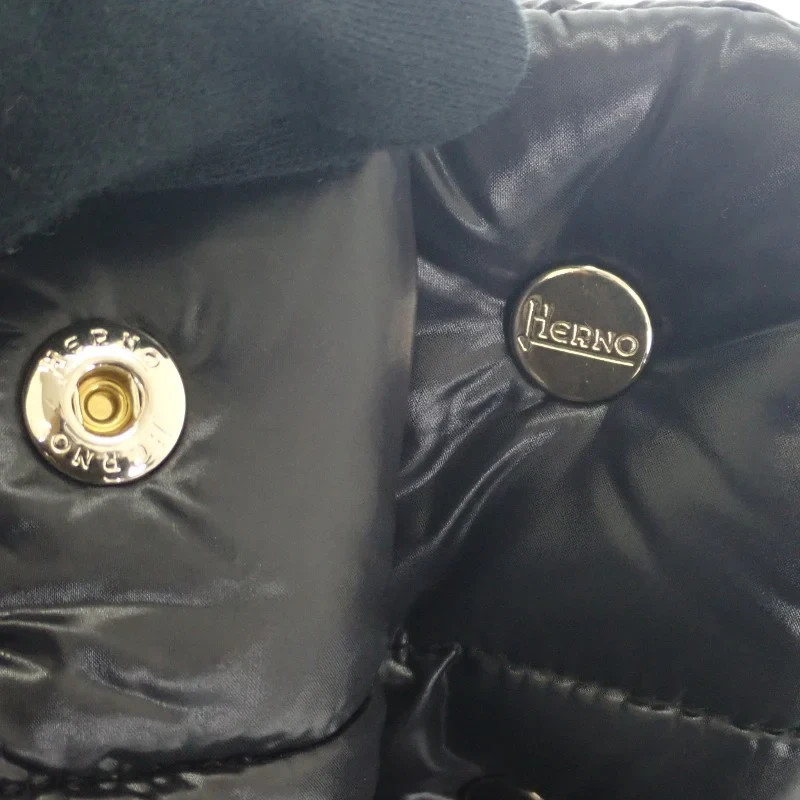 HERNO Iconico Sofia Puffer Jacket Black Nylon Siz… - image 11