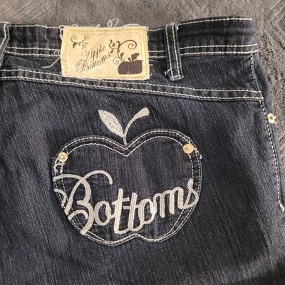 Apple Bottoms Jeans Womens 11/12  Dark Wash Blue Denim Pants Fty 139