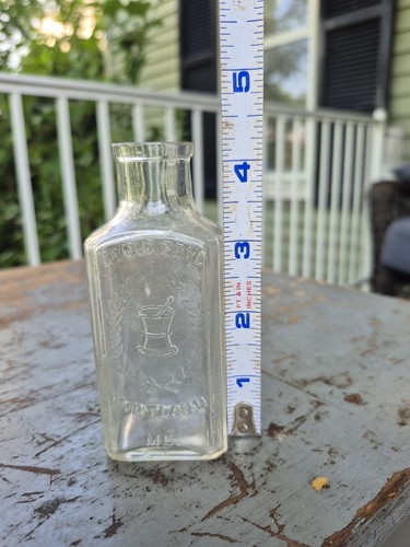 Antique Cork Top Medicine Bottle embossed GEO C FRYE PORTLAND ME Maine - Picture 15 of 18