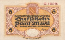 Karlsruhe - Haupt-und Residenzstadt - 5 Mark - Geiger 263.2