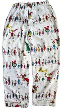 POTTERY BARN KIDS DR SEUSS GRINCH STOLE CHRISTMAS FLANNEL PAJAMA PANTS SIZE 10