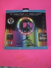 BOWER 10" Tabletop RGB Selfie RING LIGHT Vlog  Live Streaming  Social Media