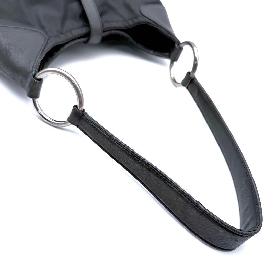 PRADA Tessuto nylon leather hobo bag thumbnail 5