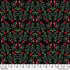 Free Spirit Nocturnal Creatures by Maria Matos PWMM006 Black Victorian  Cotton