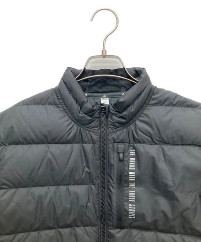 adidas Full Zip Down Jacket with Chest Pocket Men's Size M Black image 3