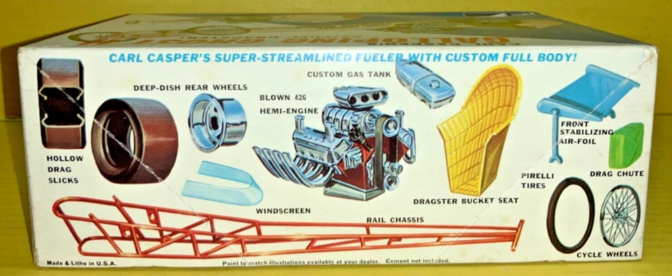 De colección MPC Carl Casper’s Galloping Ghost II AA/Fuel Dragster Kit Escala 1/25 (B) Foto 4 de 4