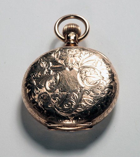 18K Gold 1904 Lady Waltham Open Face pocket watch gold hands very good condition - Picture 10 of 12