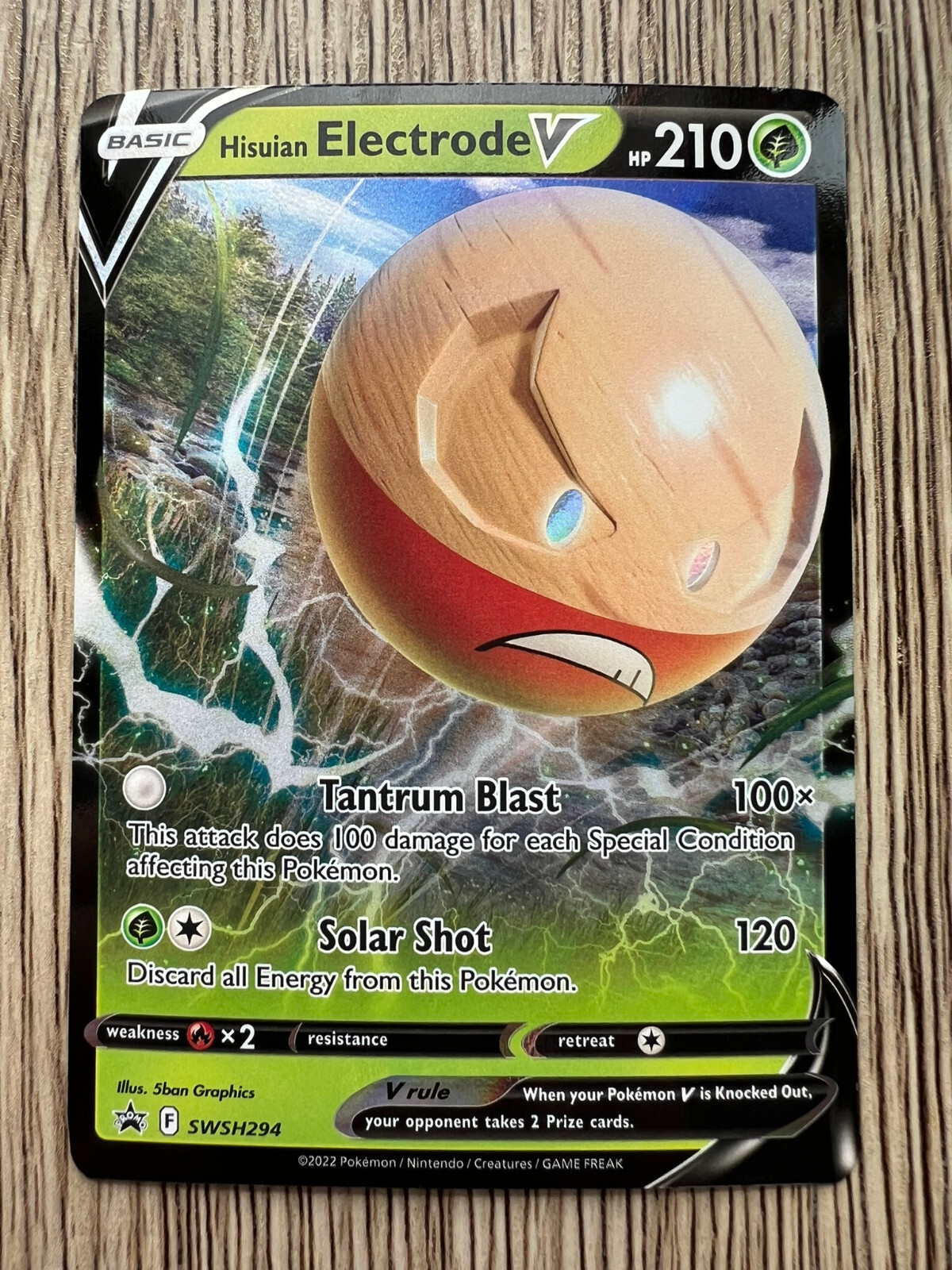 Pokémon TCG - Hisuian Electrode V, Sword & Shield, SWSH294, Black Star Promo