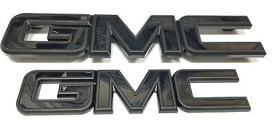 Custom Red Black Front Grille Rear Tailgate Emblems Fit 2015-2019 GMC Sierra