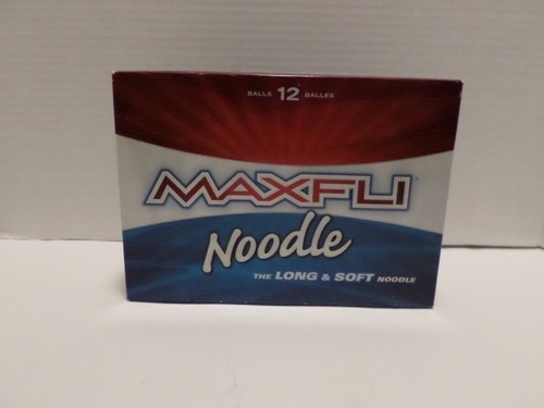 NIB MAXFLI Noodle Long & Soft Noodle Box of 12 Golf Balls, White - Picture 1 of 4