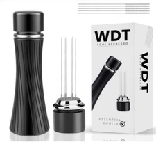 Aluminum Espresso Distribution Tool w/ 5 Extra Needles | 0.4mm Espresso Stirrer