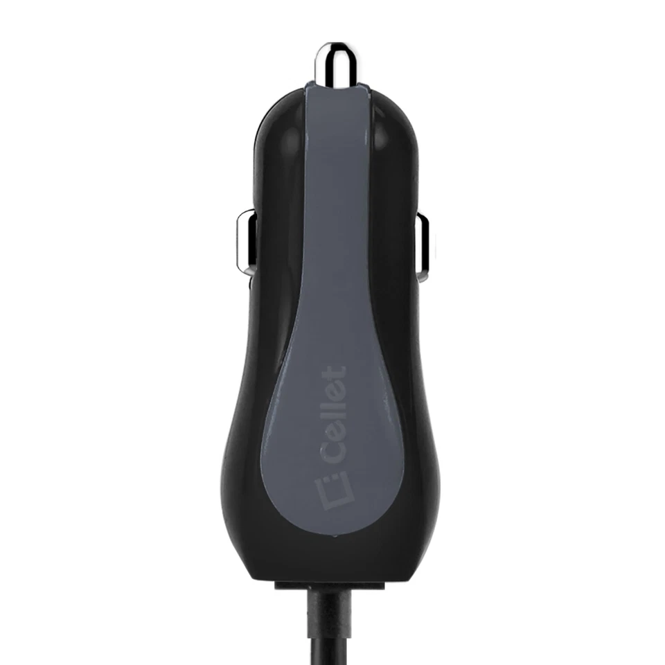 Cargador de coche USB doble rápido de 2,4 amperios con cable micro USB para teléfono Android Foto 4 de 4