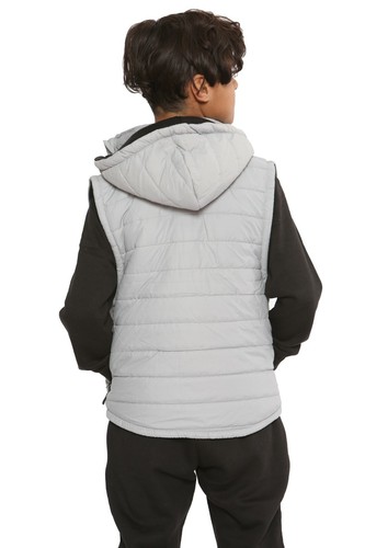Kid Girls Boys Gilet Padded Vest Puffer Jacket Winter Warm Pocket Coat Hoodie - Picture 14 of 38