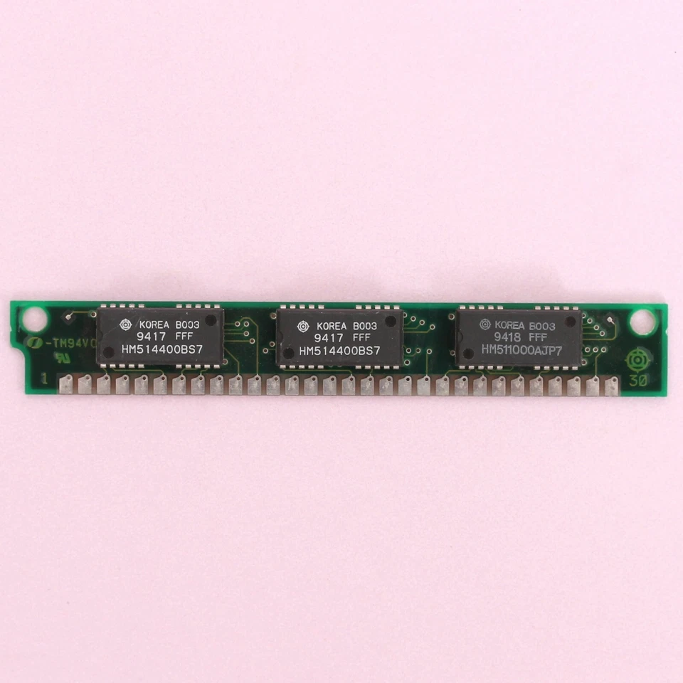30 Pin 4MB RAM (4x 1MB Modules) Parity 5V 70ns Hitachi Memory TESTED + REPORT - Image 2 of 4