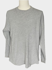 Cottonnet Supreme 2XL Thermal Shirt Top Crew Neck Long Sleeve Gray Made in USA