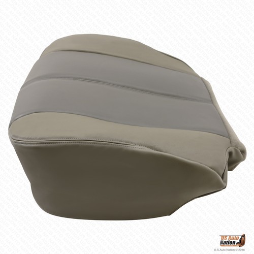 2001 2002 GMC Yukon XL 1500 Denali Driver Bottom Leather Seat Cover 2-Tone Gray - Picture 8 of 11