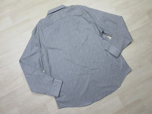 NWT - Perry Ellis Shirt Men's 2XL AOP Paisley Button Up Gray Slim-Fit Castlerock - Picture 7 of 9