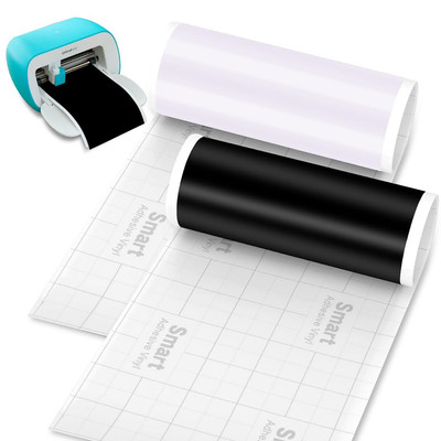 Smart Vinyl Für Cricut Joy, 2 Rollen Smart Adhesive Vinyl Permanent Weiß & Schwa
