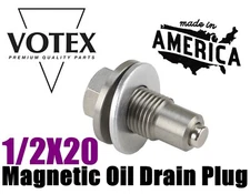Stainless Steel Engine Oil Drain Plug with NEODYMIUM Magnet ( 1/2 X 20 ) Ford