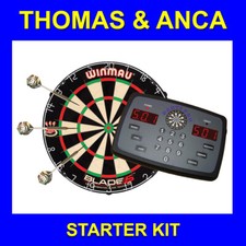 Image of Dart Scorer Darts Pro Blade 6 Dartboard Dart Set  Electronic Scoreboard Bundle
