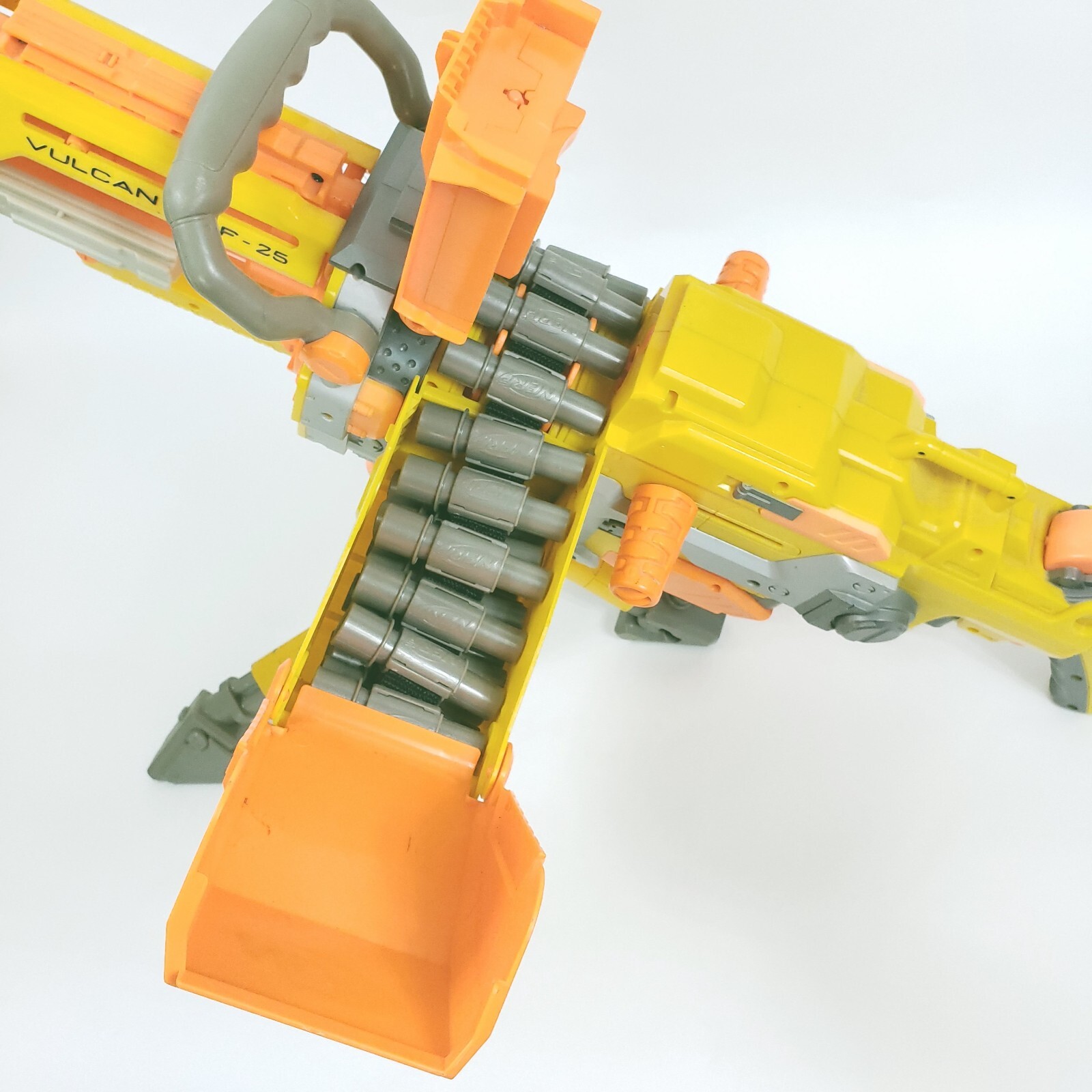 Nerf Vulcan EBF-25 Yellow And Orange Automatic Toy Dart Gun