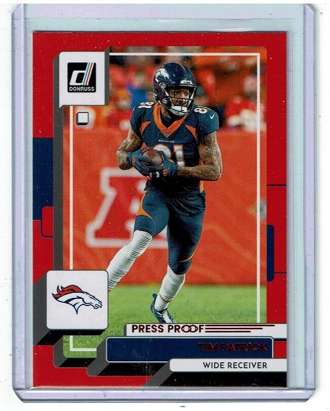 2022 Donruss - Tim Patrick - Red Press Proof