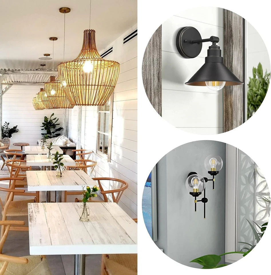 4Pack A19 LED Filament Light Bulb, 5W(40W), E26, Clear, 2700K, 450LM - Image 3 of 4