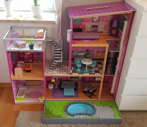 Kid Kraft Puppenhaus Barbie Wohnhaus inkl. Zubehör
