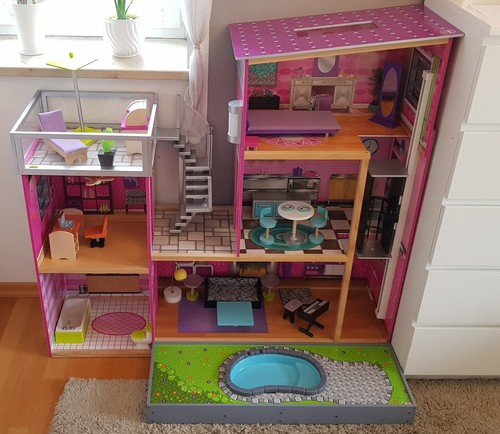 Kid Kraft Puppenhaus Barbie Wohnhaus inkl. Zubehör - Bild 1 von 6