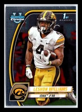 Leshon Williams 1st RC 2024 Bowman University Chrome #190 💎 University of Iowa