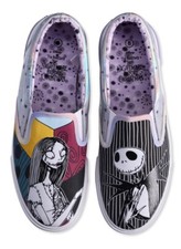 Womens Disney Nightmare Before Christmas Low Top Slip-On Sneakers, Size 8