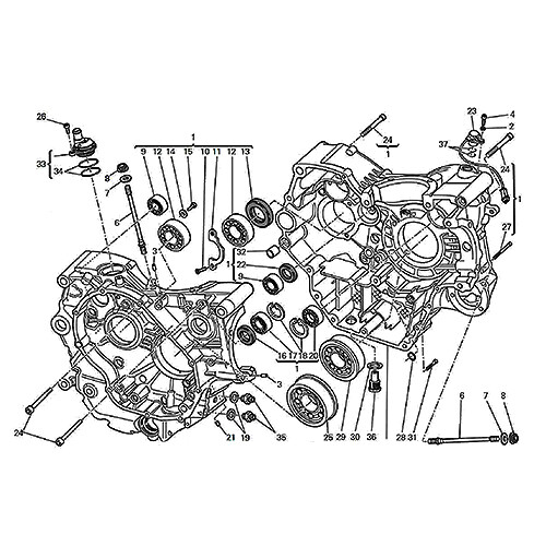 Kit visserie carter inox Ducati Hypermotard 796 pour entretien et révision moto