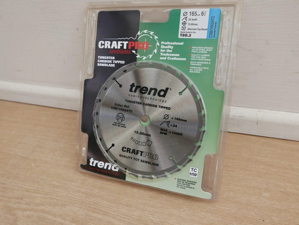 TREND 165MM X 24T 15.88MM TCT MILWAUKEE M18CCS THIN KERF SAW BLADE