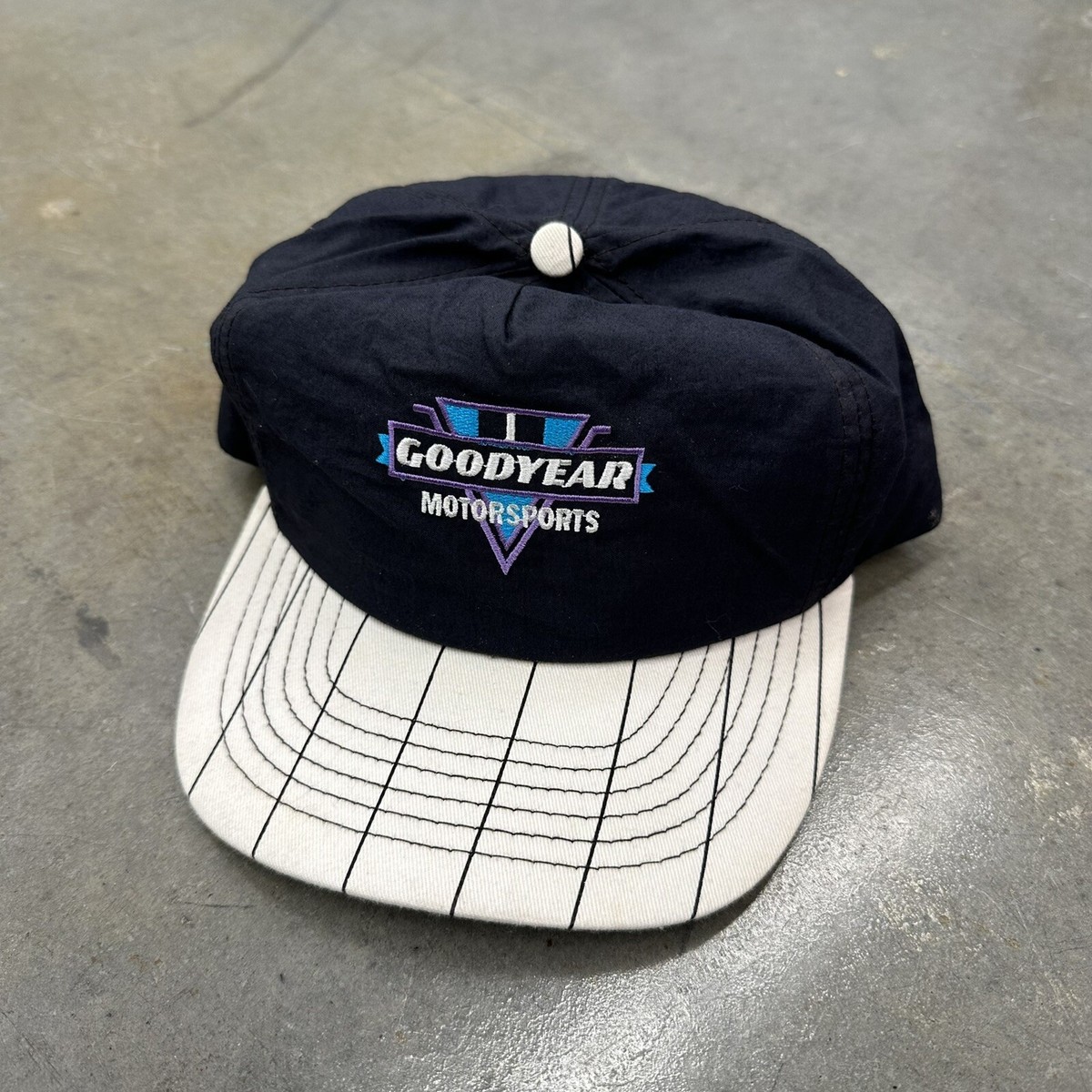 Vintage Goodyear Motorsports Nylon Hat 80s 90s Made In USA