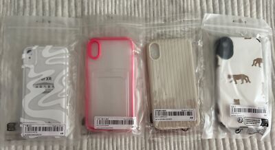 iPhone XR Phone Case SHEIN Lot Of 4 Hot Pink White Leopard Rubber