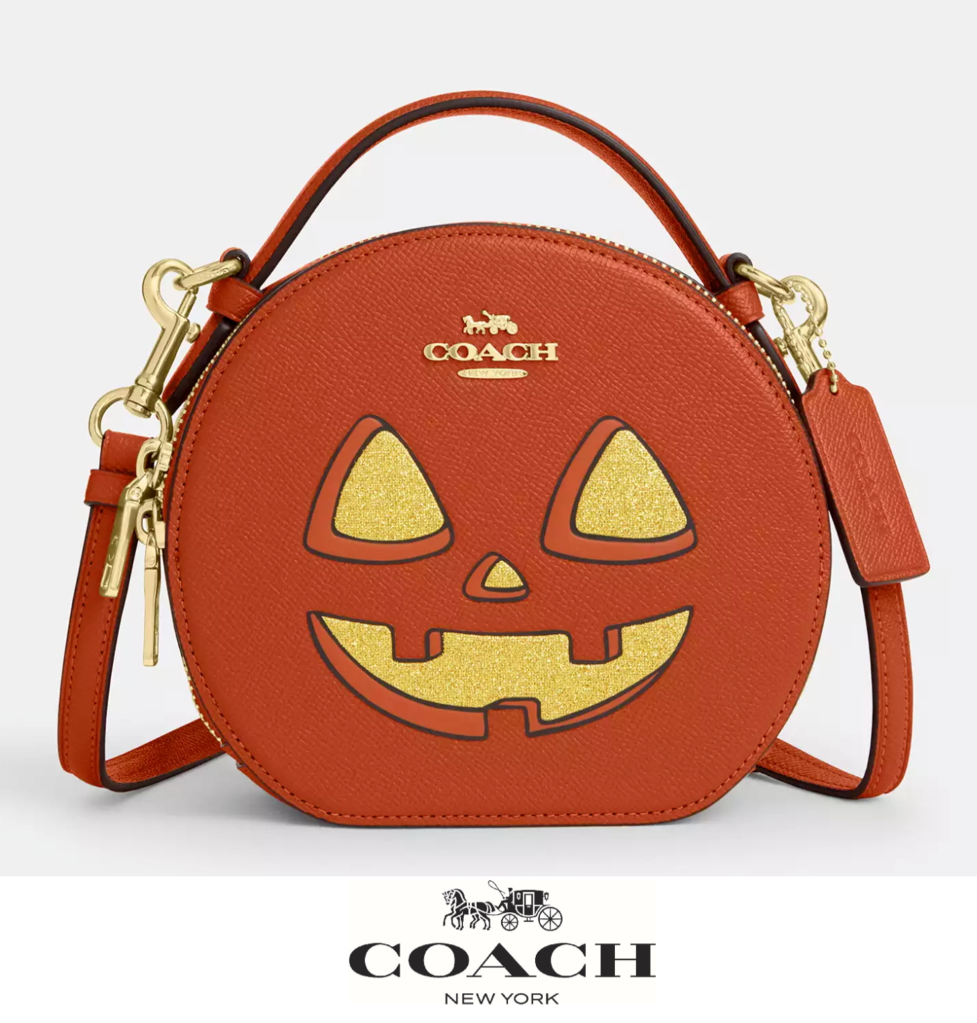 NWT Coach Canteen Crossbody Bag in Pumpkin Color