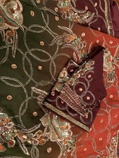 Indian Pakistani Bollywood Silk Sari Saree New
