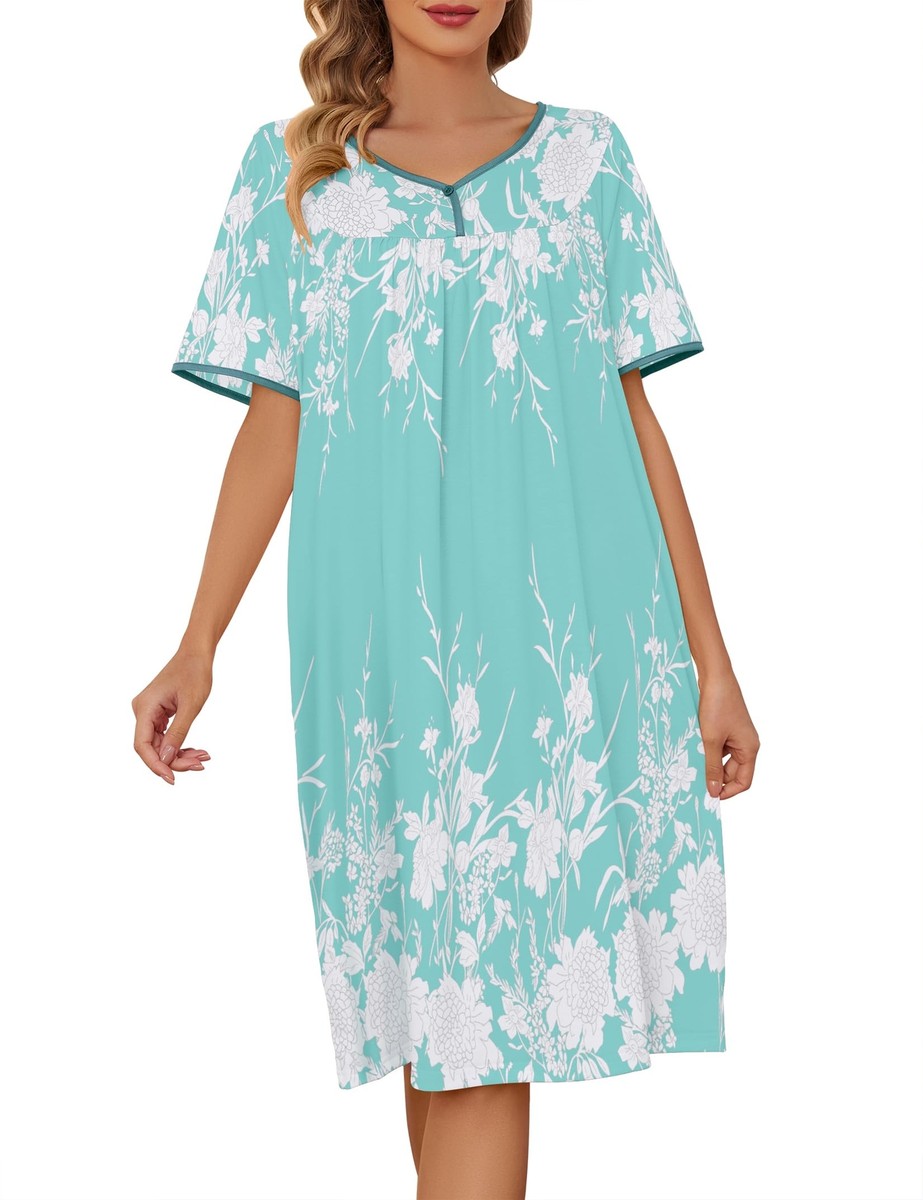 Mumus for Women with Pockets House Dresses for Women Moo Moo Nightgown Short ... Mumus for Women with Pockets House Dresses for Women Moo Moo Nightgown Short ...