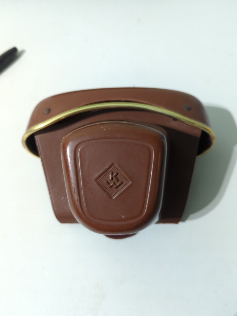 Vintage Praktica KW Camera Case Brown Leather Western Germany No
