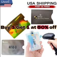 10RFID Blocking Sleeve Credit Card Protector Anti Theft Safety Shield Case Cover