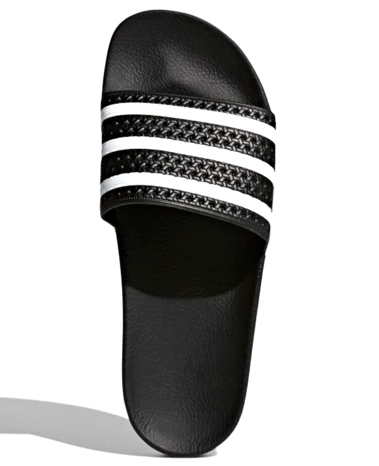NUOVE SLIDE ADIDAS ORIGINALS DA UOMO ADILETTE TREFOIL ~TAGLIA 11 #280647 NERE