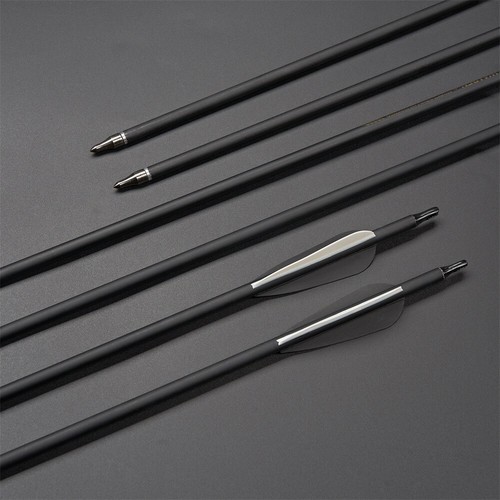 12X Archery 30" Carbon Arrows Screw Tip Bolt On/Off Hunting Recurve Bow Horsebow - Picture 15 of 24