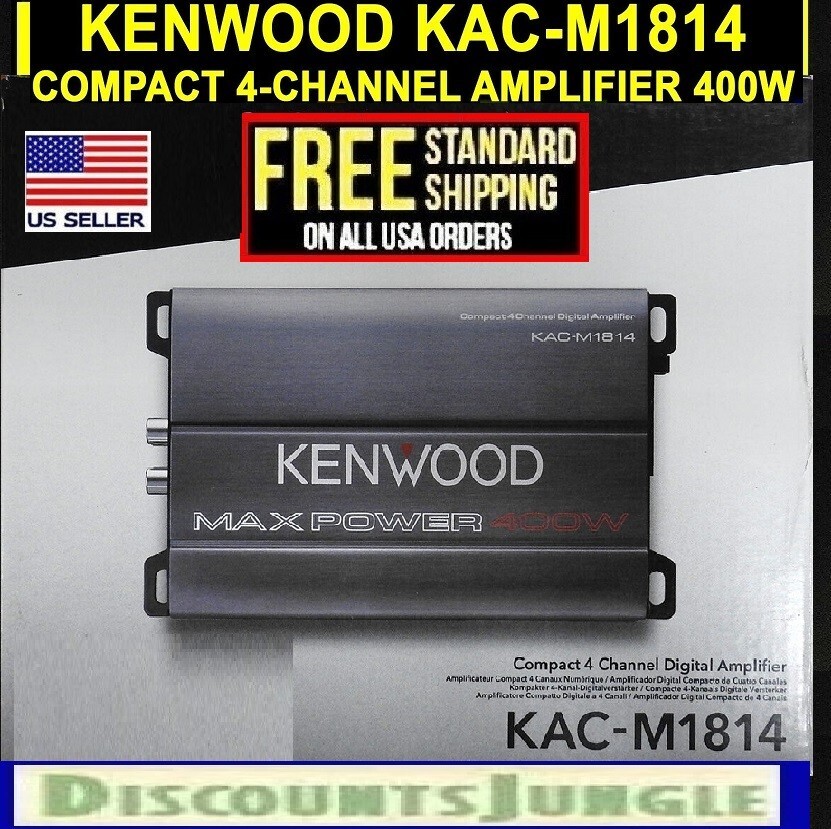 KENWOOD KACM1814 4CHANNEL 400W CLASS D COMPACT AMPLIFIER MARINE CAR