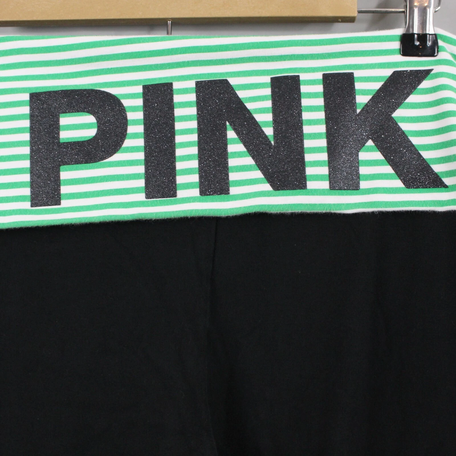 victoria-secret-vs foldover flare green y2k yoga leggings