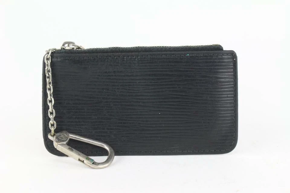 Louis Vuitton Black Epi Leather Noir Pochette Cles Key Pouch