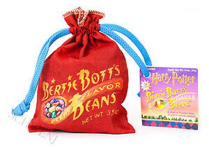 Harry Potter Bertie Bott S Every Flavor Beans Bag Red W Blue Drawstring 3 5oz Ebay